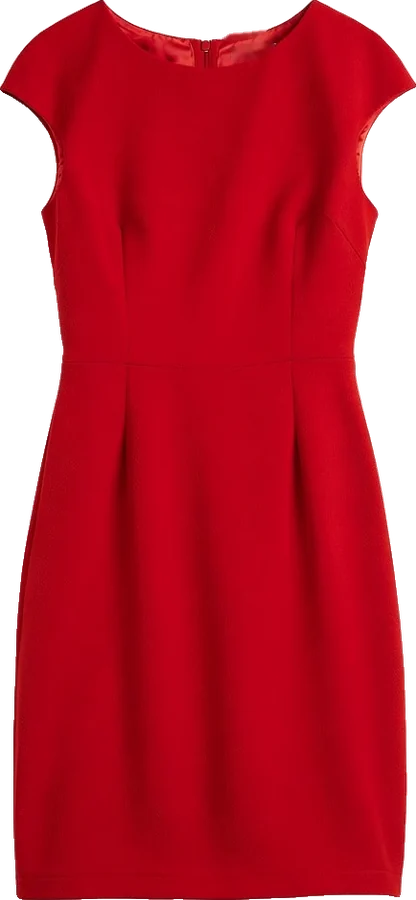Red sheath dress